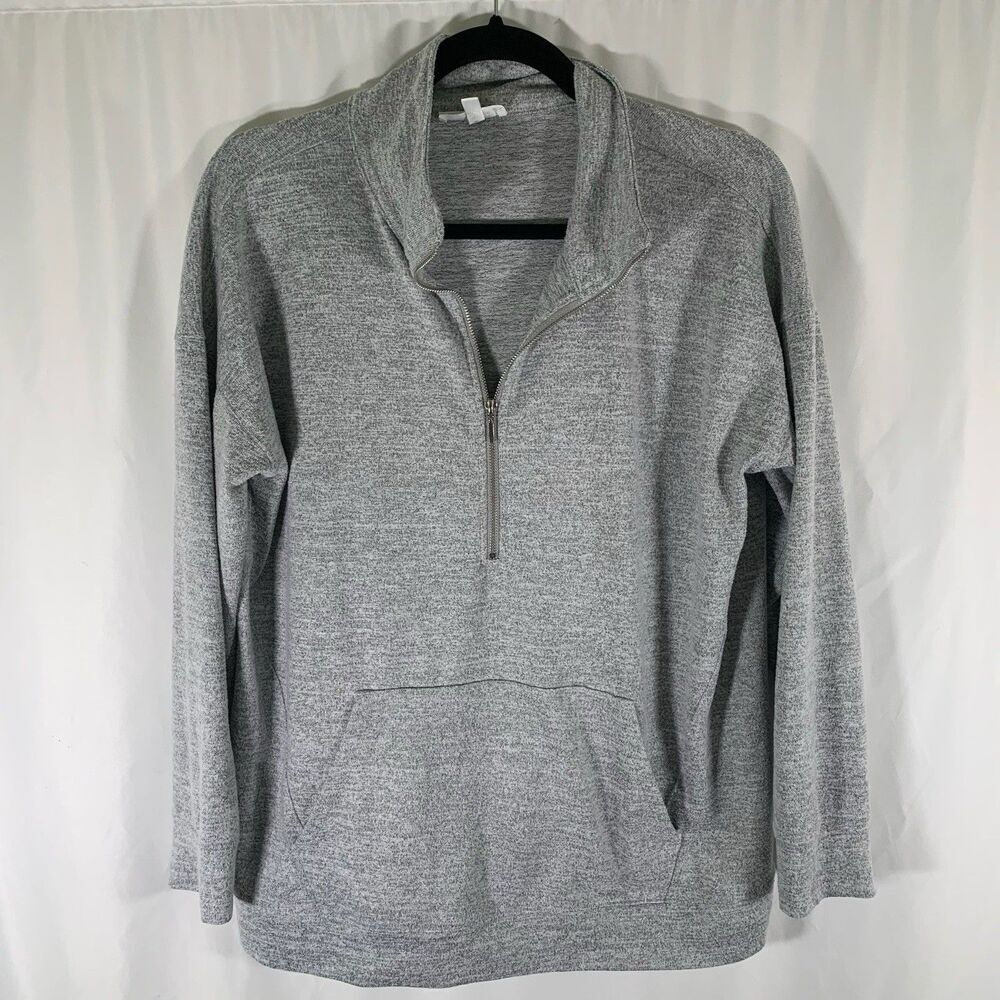 Haven Well Within Jacket Women's Medium Grey 1/4 Zip Long Sleeve Pullover